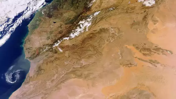 Sahara desert from orbit